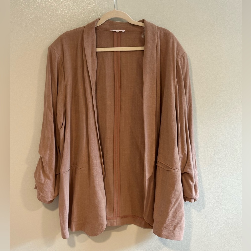Chic Soul Light Brown Open Blazer